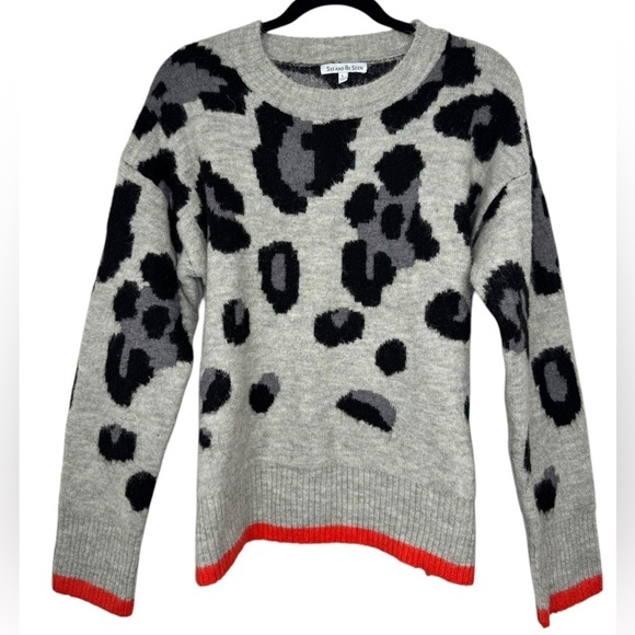 See and Be Seen Women’s Leopard Cozy Soft Thick Knit Sweater Size Large Boutique - Picture 1 of 5